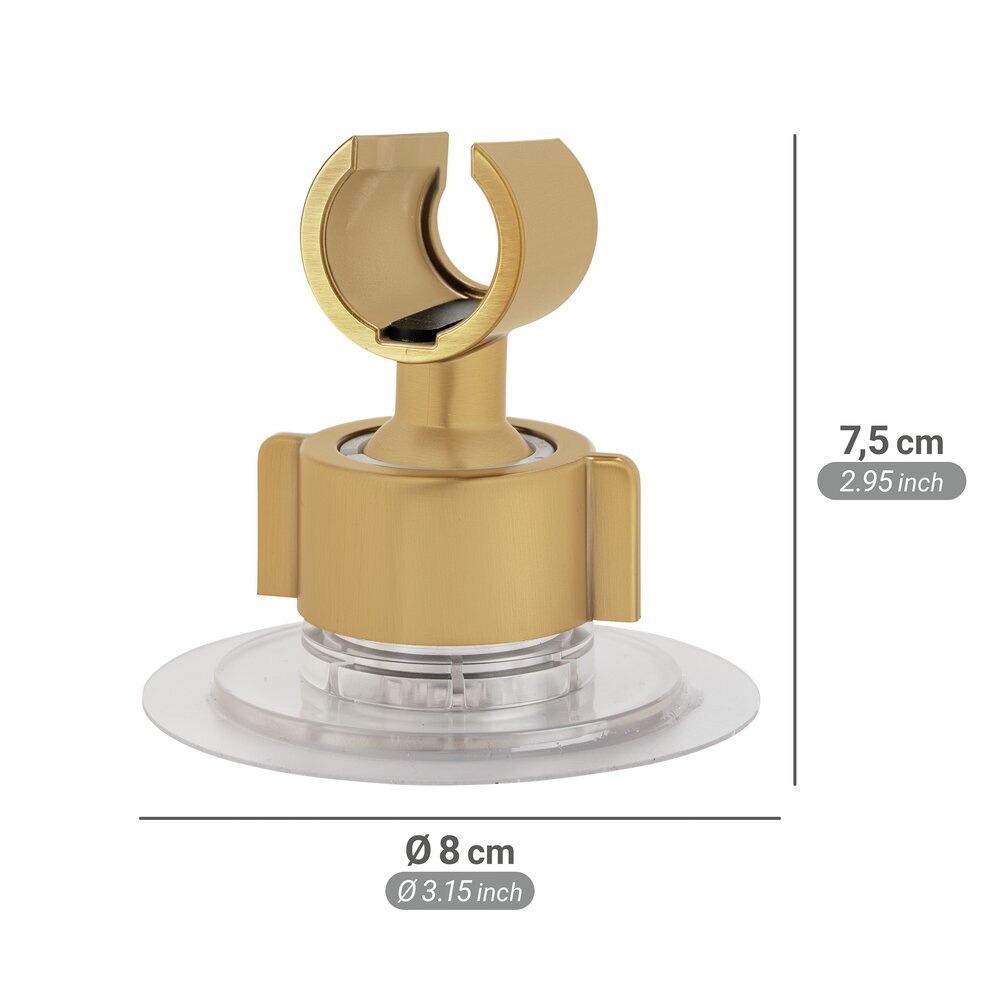 Duschkopfhalter 360° Gold  Befestigen ohne Bohren