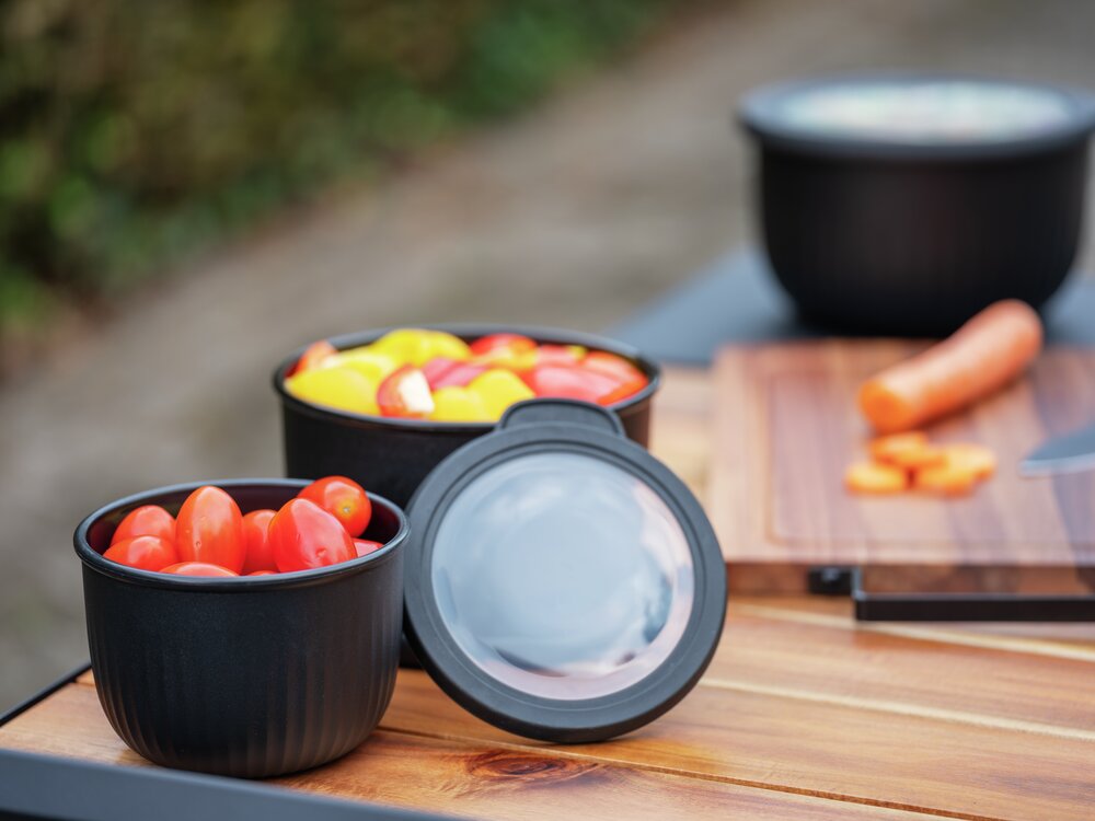 Boîte de conservation alimentaire Mod. Bowie, 4 pièces  convient pour réfrigérateur, congélateur & micro-ondes