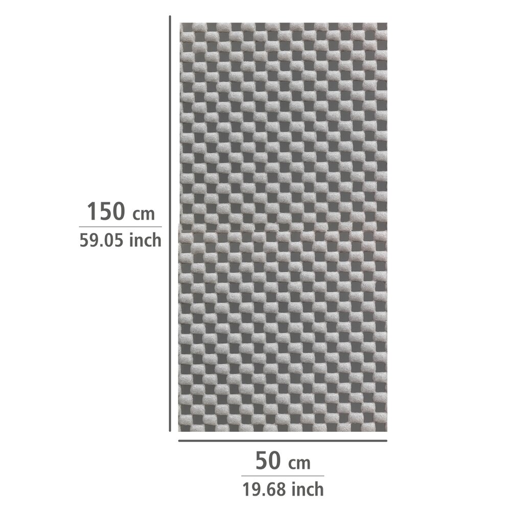 Tapis anti-dérapant gris  150 x 50 cm, découpable