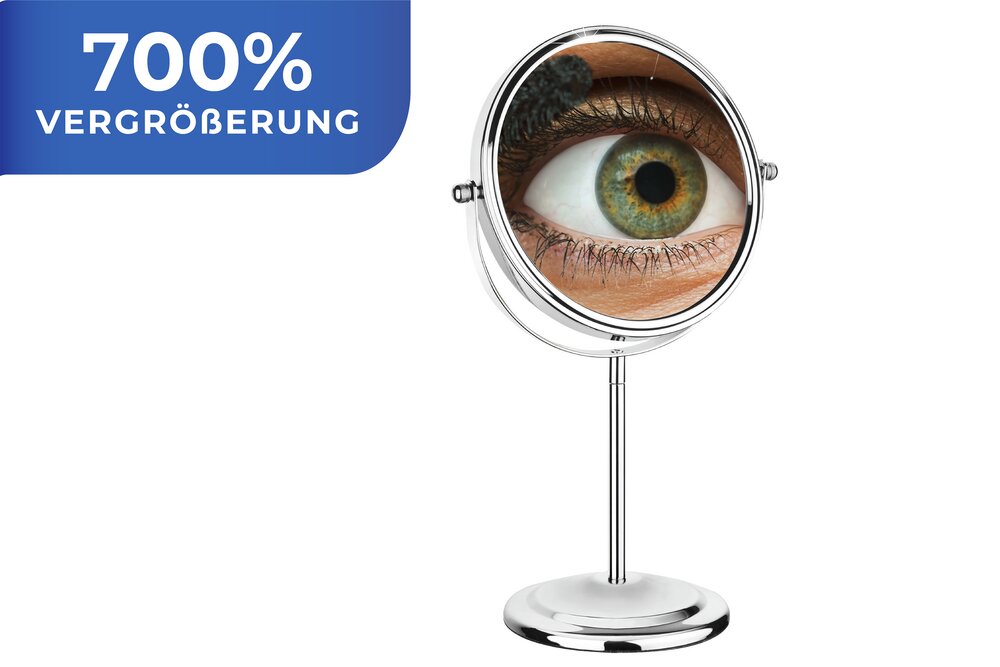 Kosmetikspiegel mit Schminkhilfe  mit 7-facher Vergrößerung