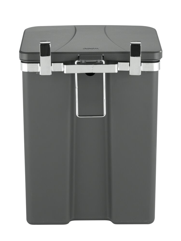 Tür-Abfalleimer 12l, grau  zum Einhängen in Schrank und Schublade