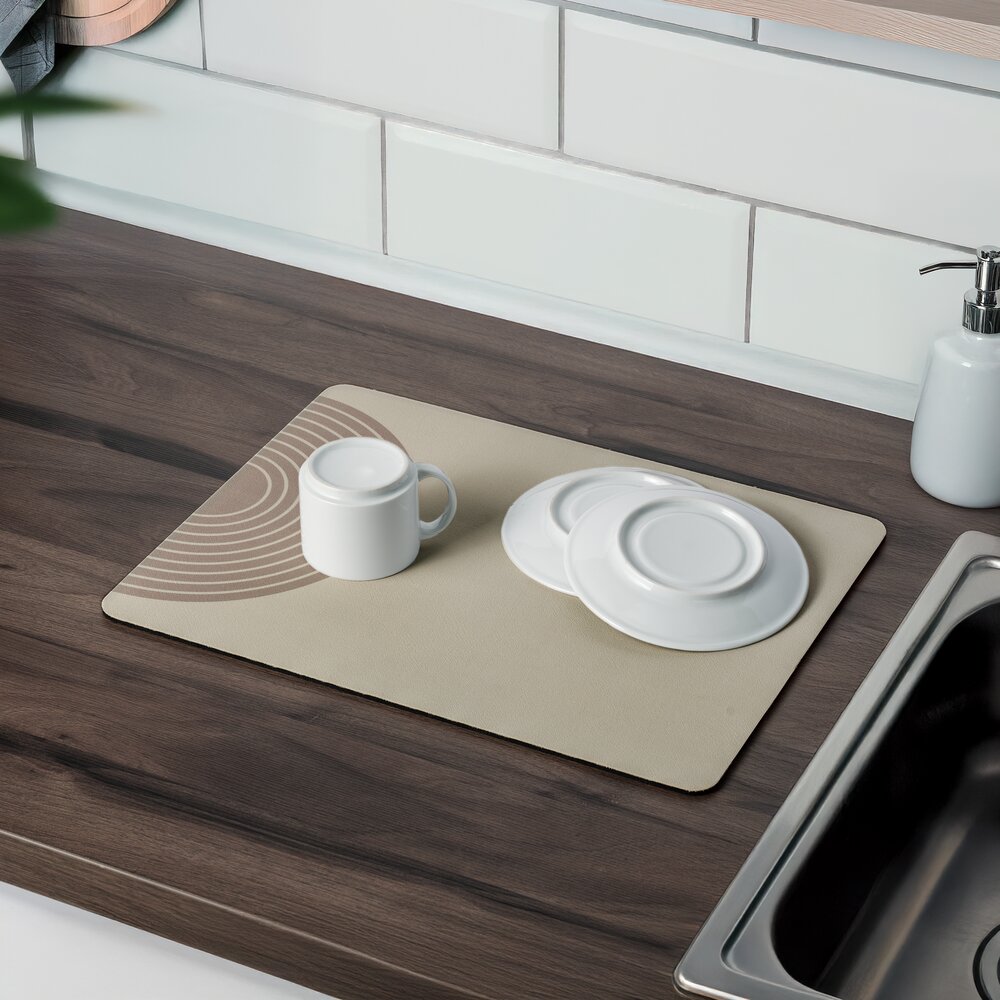 Afwateringsmat Mod. Dima, beige, rubber, kunststof, 40x30 cm