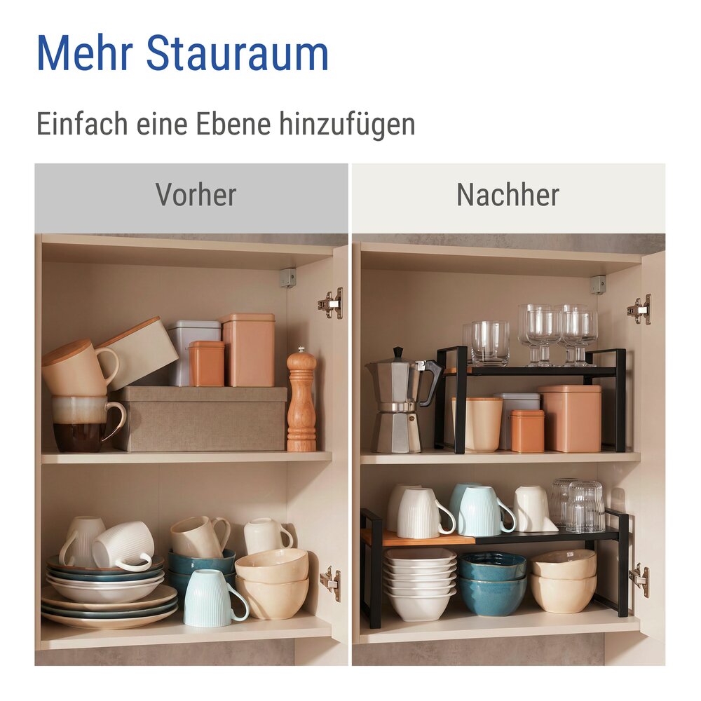 Teleskop-Küchenregal Mod. Lou, 2er Set  ausziehbar