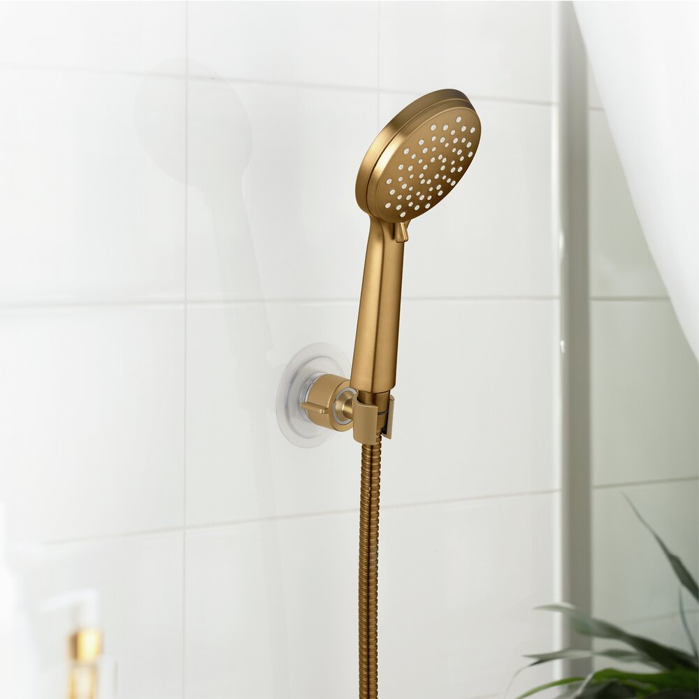 Duschkopfhalter 360° Gold  Befestigen ohne Bohren