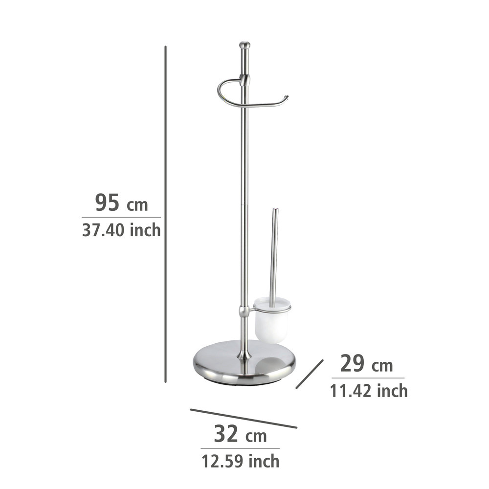 Stand WC-Garnitur Adiamo  mit Glasbehälter