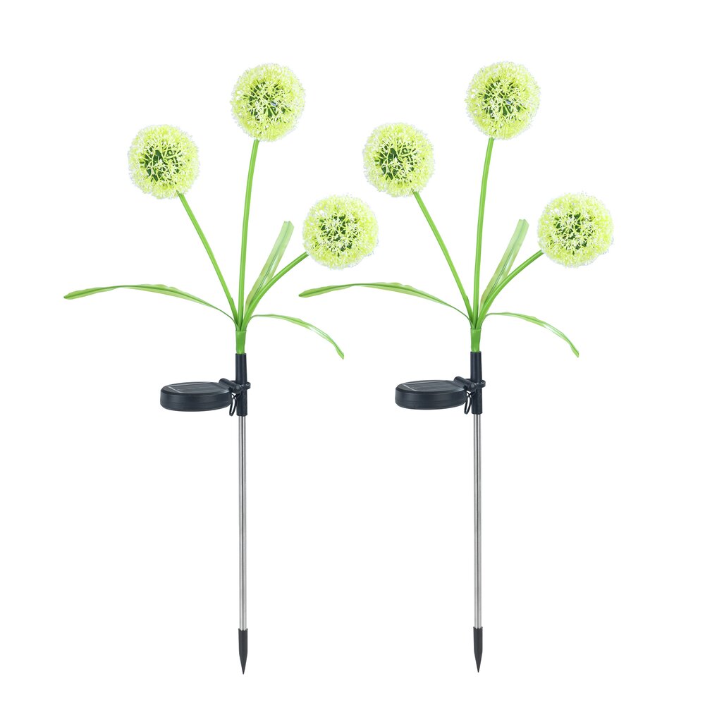 LED Gartenstecker Pusteblume Solar, 2er Set  solarbetriebene Gartenbeleuchtung