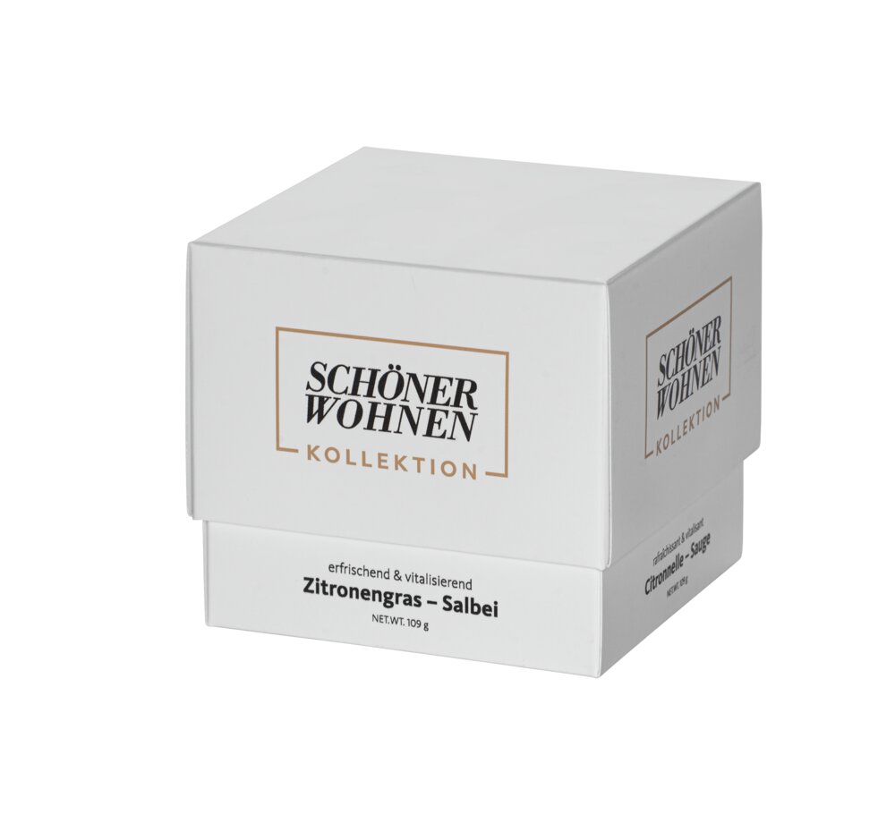 Collection SCHÖNER WOHNEN Bougie parfumée Mod. Lemongrass S, lot de 2  Durée de combustion : 20 - 25 heures