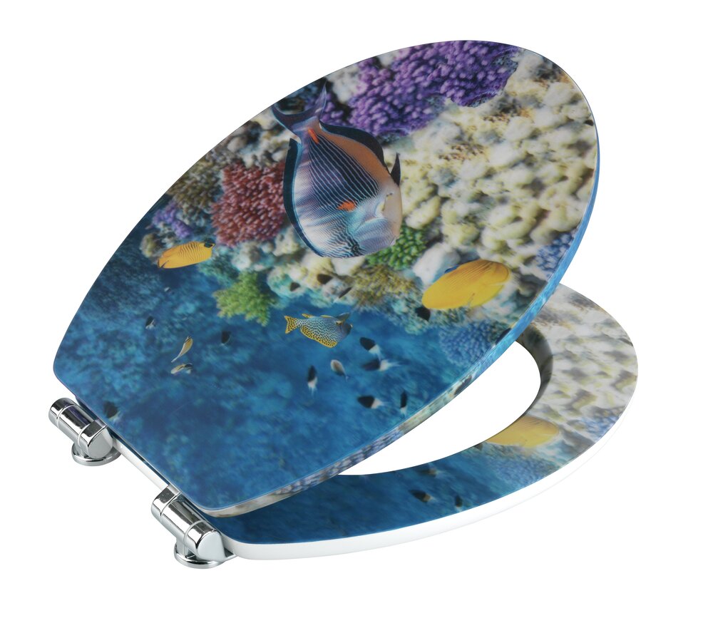 Abattant Poisson 3D  MDF, abaissement automatique