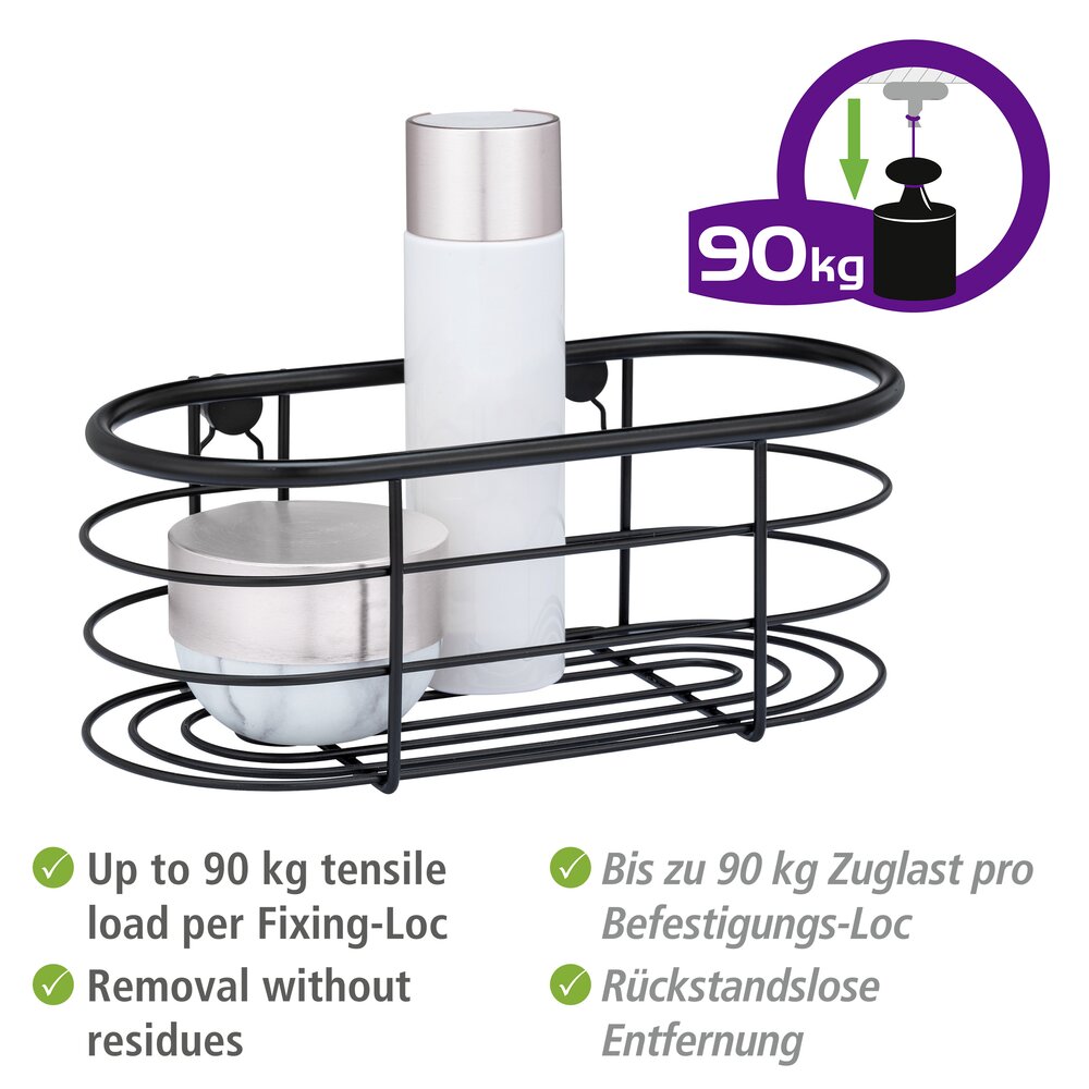 Roestvrij stalen wandplank Trestina zwart