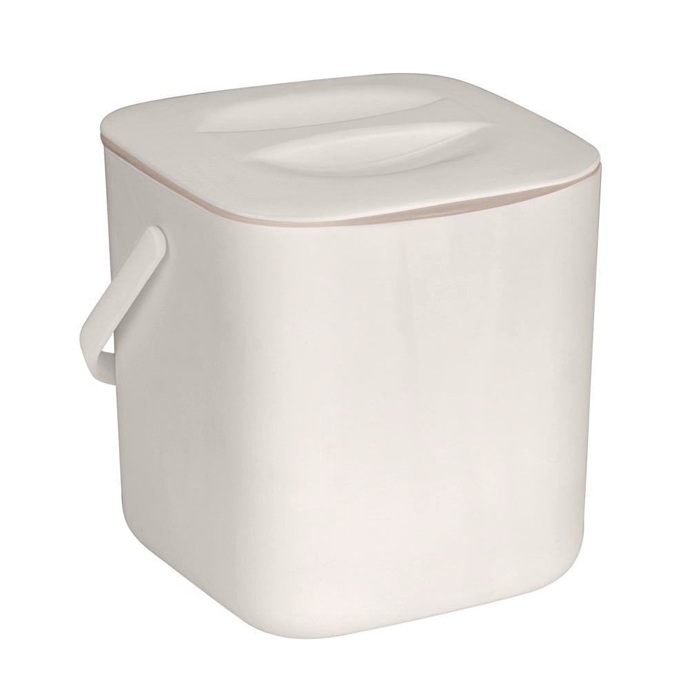 Abfallsammler Mod. CINDY, creme, Kunststoff, 18x18x19 cm, 3L  spülmaschinengeeignet und kompakt