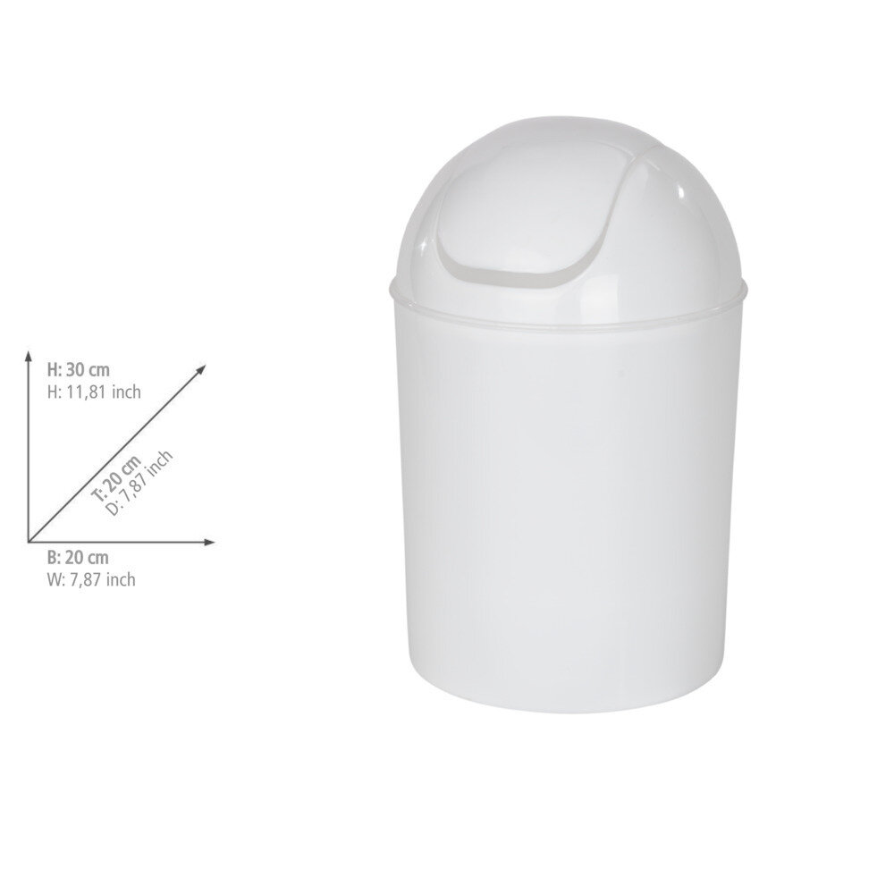 Schwingdeckeleimer Economic Weiß  6 ltr.
