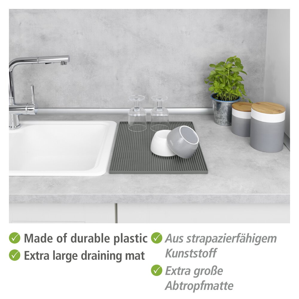 Draineermat Maxi Grijs, 40 x 30 cm