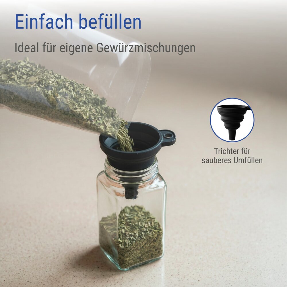 Gewürzgläser, 12er Set  mit Etiketten
