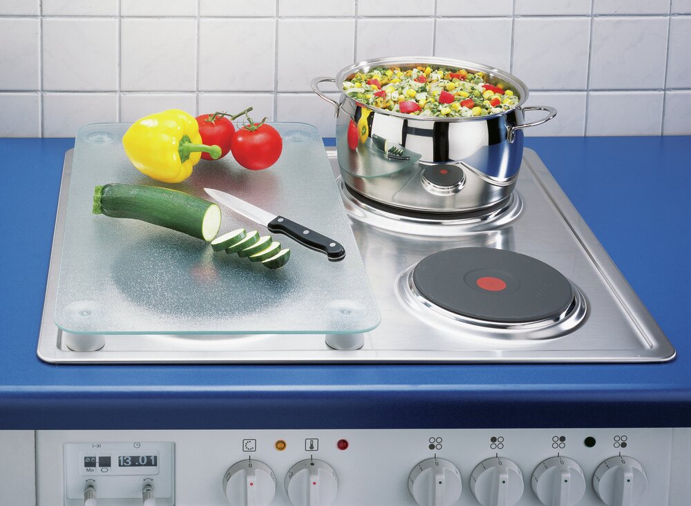 Herdabdeckplatte Universal Mod. Transparent, 2er Set  für alle Herdarten geeignet