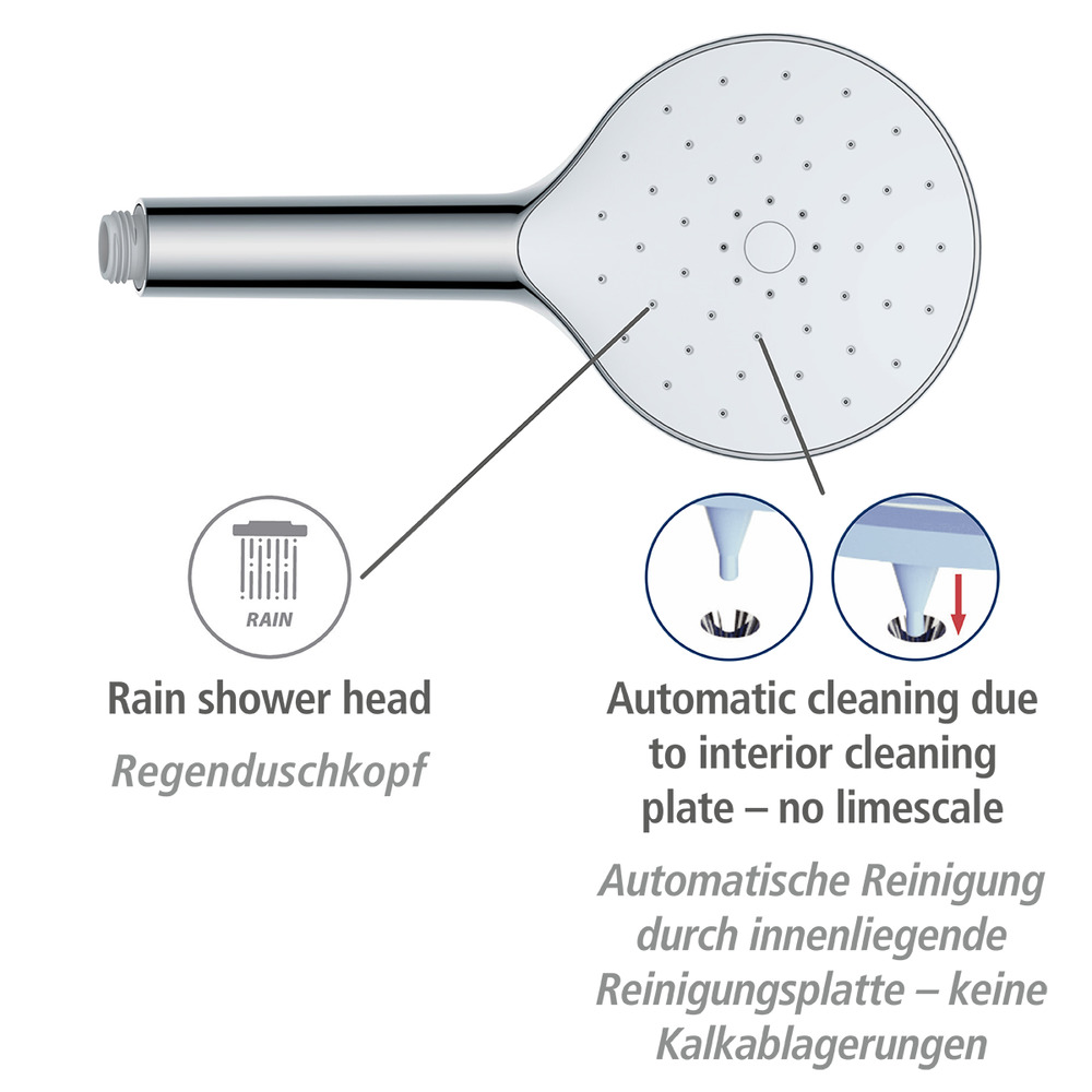 Duschkopf Automatic Cleaning Chrom  Ø 12 cm