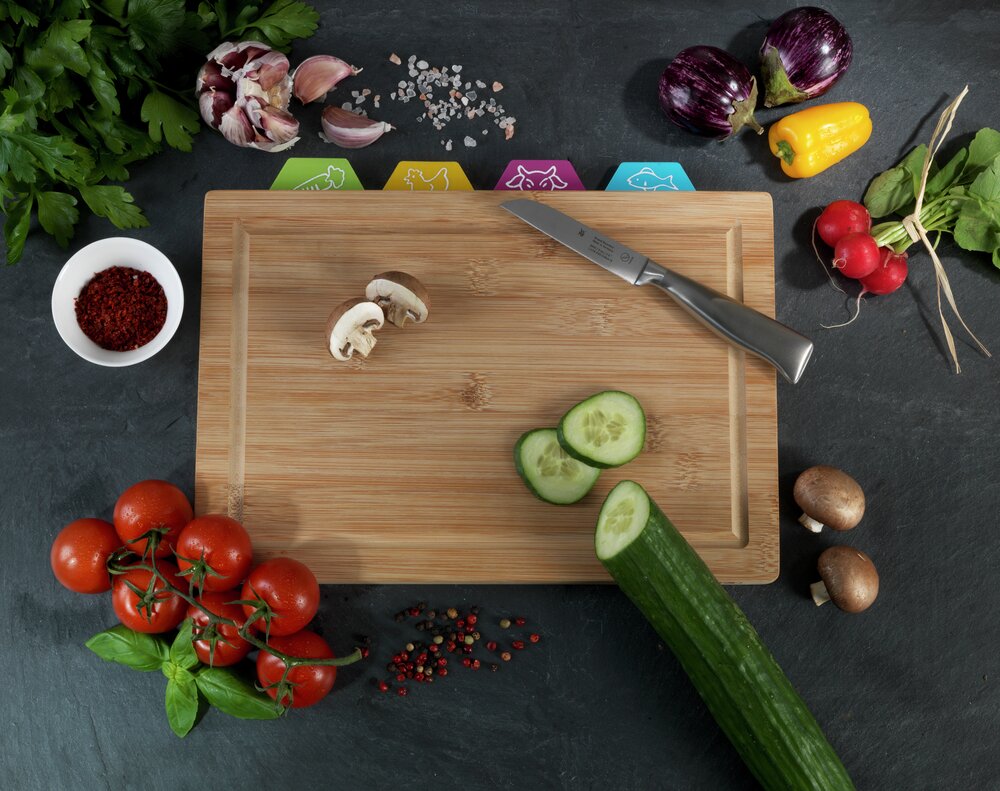 Schneidebrett Mod. Bella  Bambus, mit 4 Schneidematten