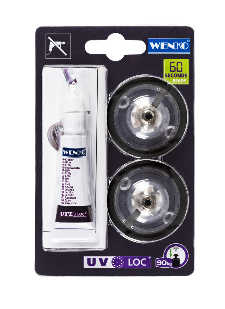 UV-Loc® Ersatzset  Befestigen ohne Bohren mit innovativem Klebesystem UV-Loc®