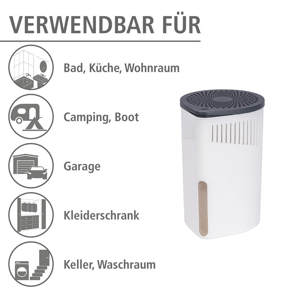 Raumentfeuchter Mod. Drop Weiß 2 x 1000 g  für Räume bis ca. 80m³