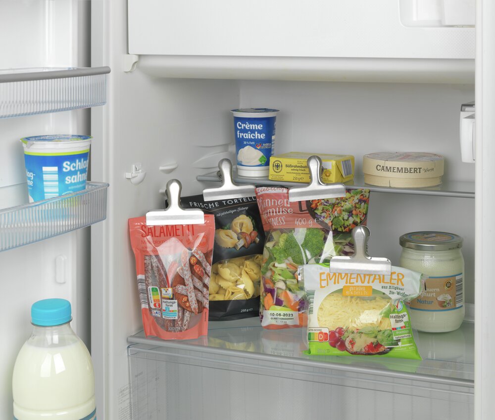 Verschlussklammern Edelstahl, 10er Set  mit starker Klemmfeder