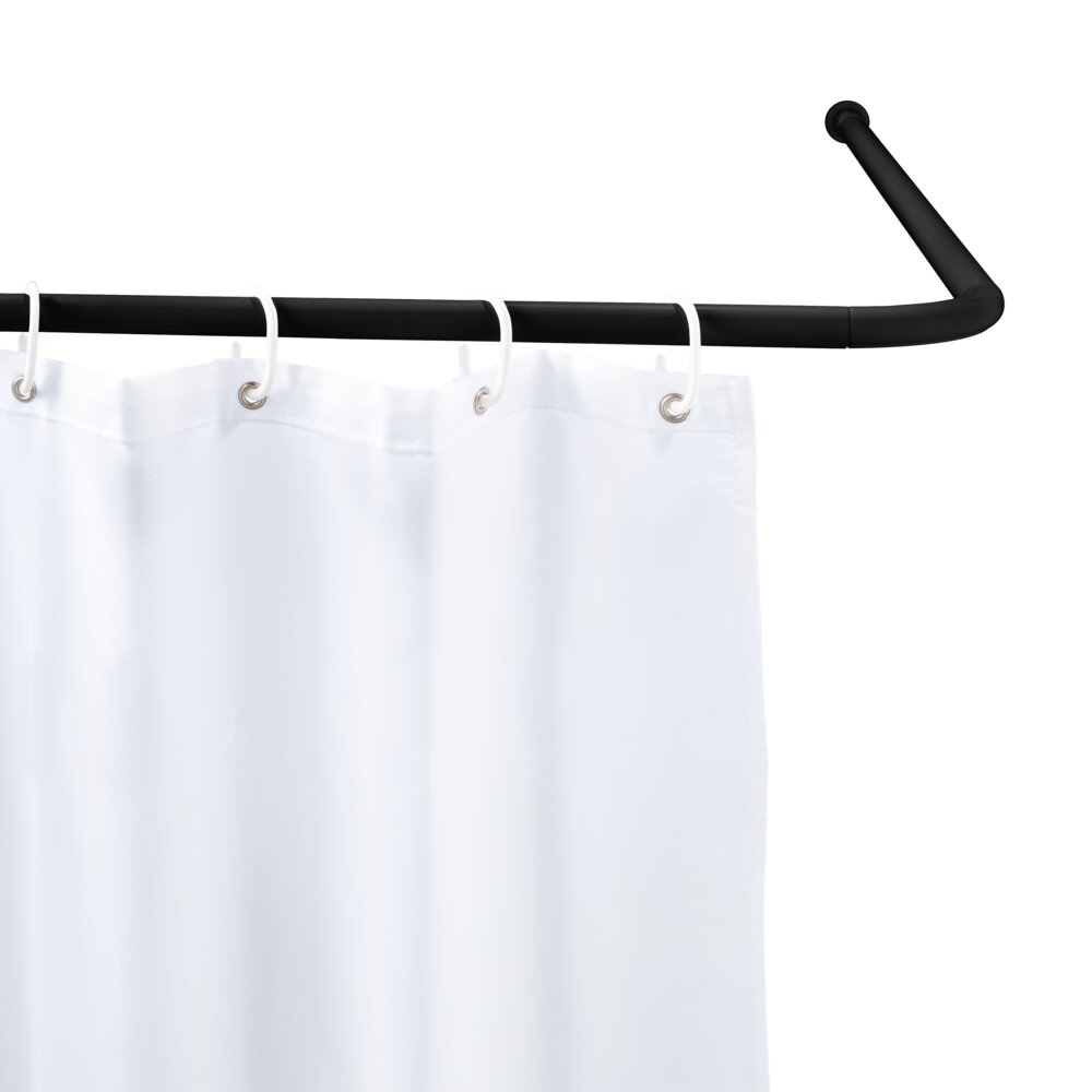 Tringle à Rideau De Douche Télescopique Aluminium Blanc 125-220 Cm - Fixation Sans Percage