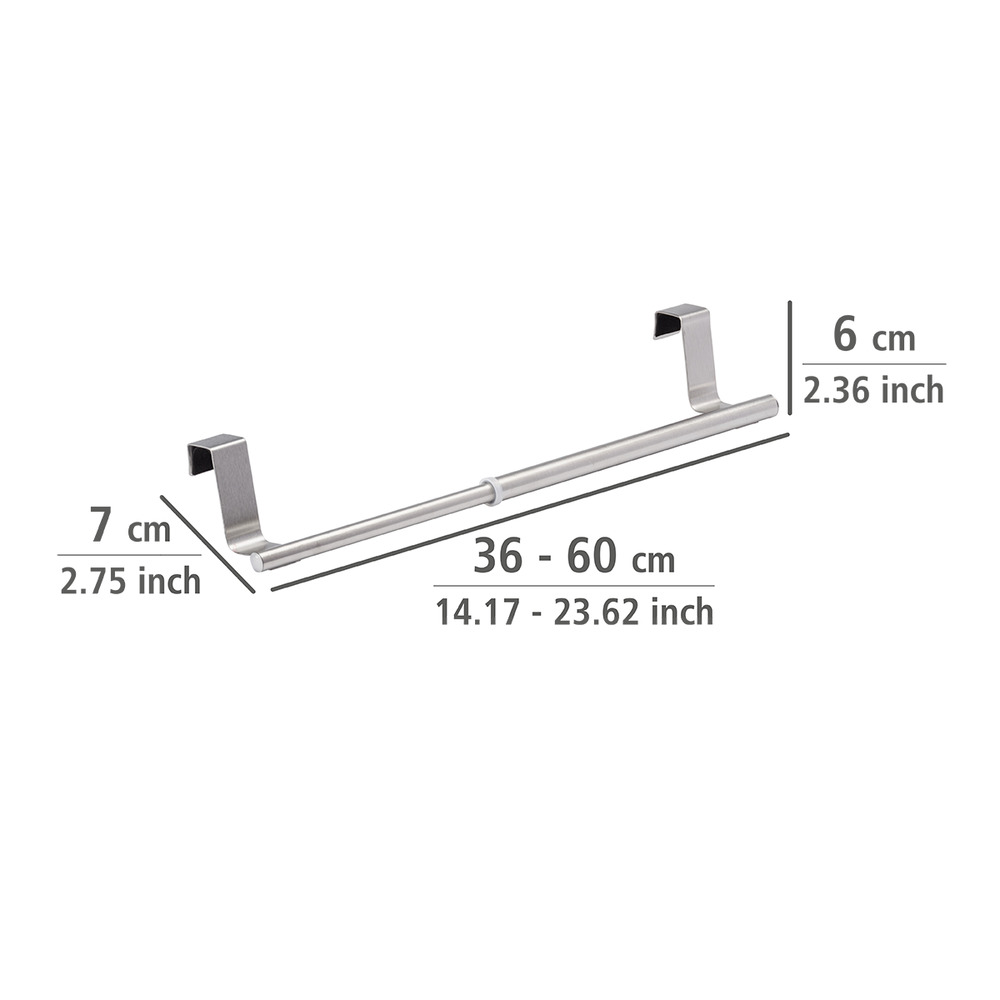 Tür-Handtuchstange Teleskop 60 cm  Edelstahl rostfrei