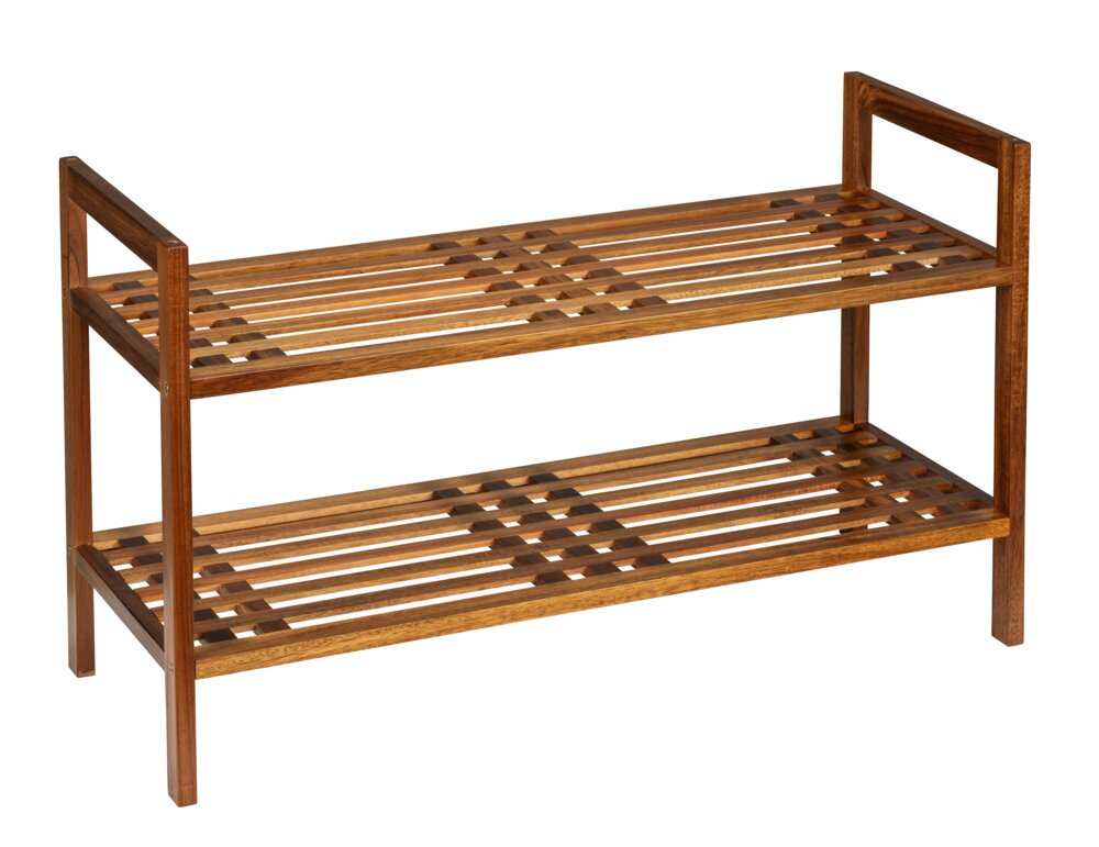 Schuhregal Mod. Fondi  aus massivem Akazienholz