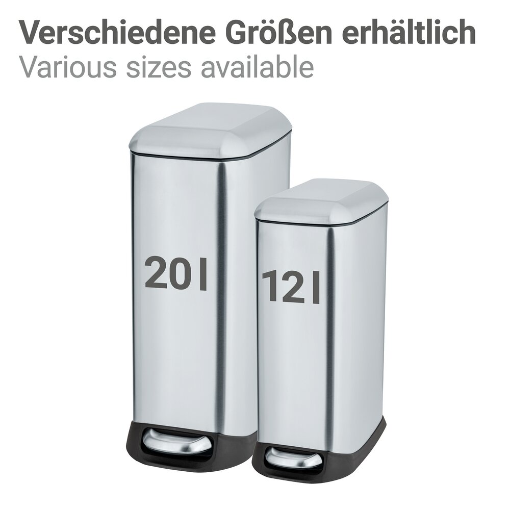 Treteimer Mod. Design 12 L, Easy-Close, Edelstahl  mit herausnehmbarem Einsatz