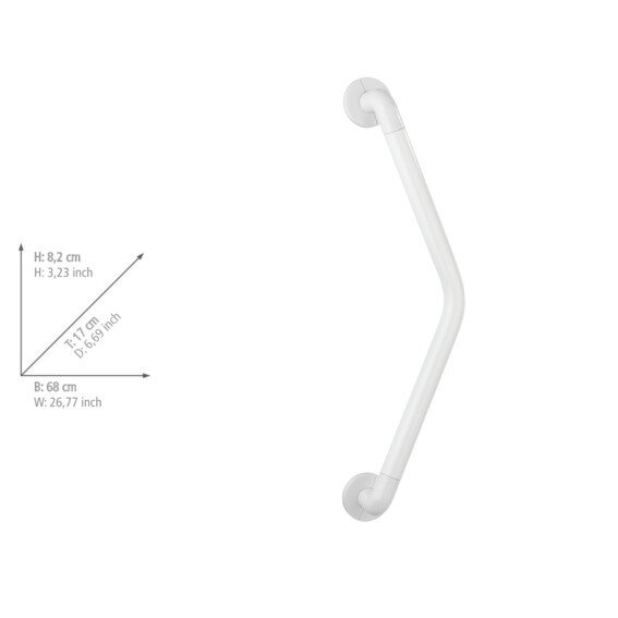 Wandhaltegriff Mod. Secura 37 x 37 cm Weiß