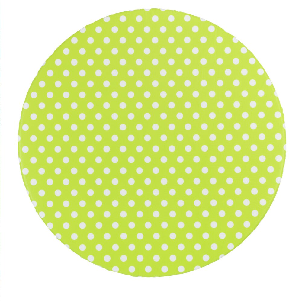 Spann-Tischdecke gepunktet, Grün, Ø 70 - 86 cm  für Garten und Outdoor-Bereich