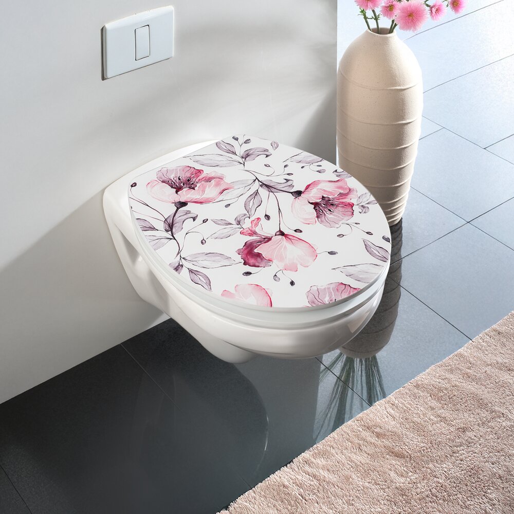 Siège WC Mod. Ripa, multicolore, plastique thermodurci, 38x44,5 cm  avec abaissement automatique Easy-Close