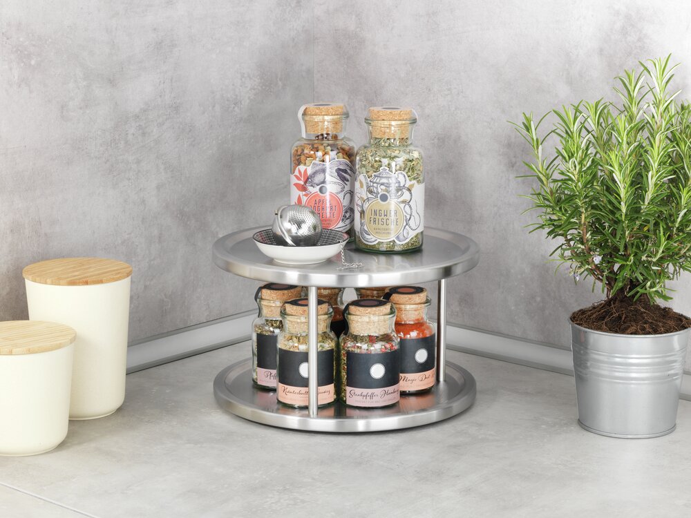 Schrankrondell Mod. Duo  Edelstahl rostfrei