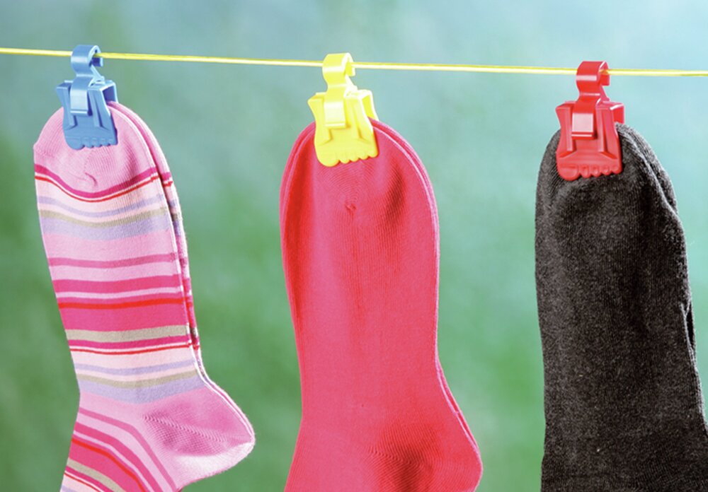 Sockenklammer Mod. Socky, 7er Set  waschmaschinenfest