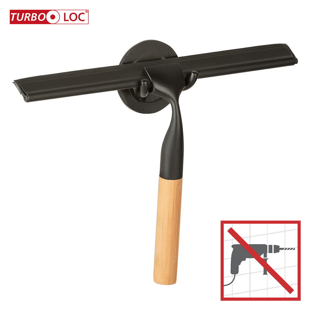 Turbo-Loc® Badezimmerwischer Mod. Bambusa  aus Bambus und Edelstahl