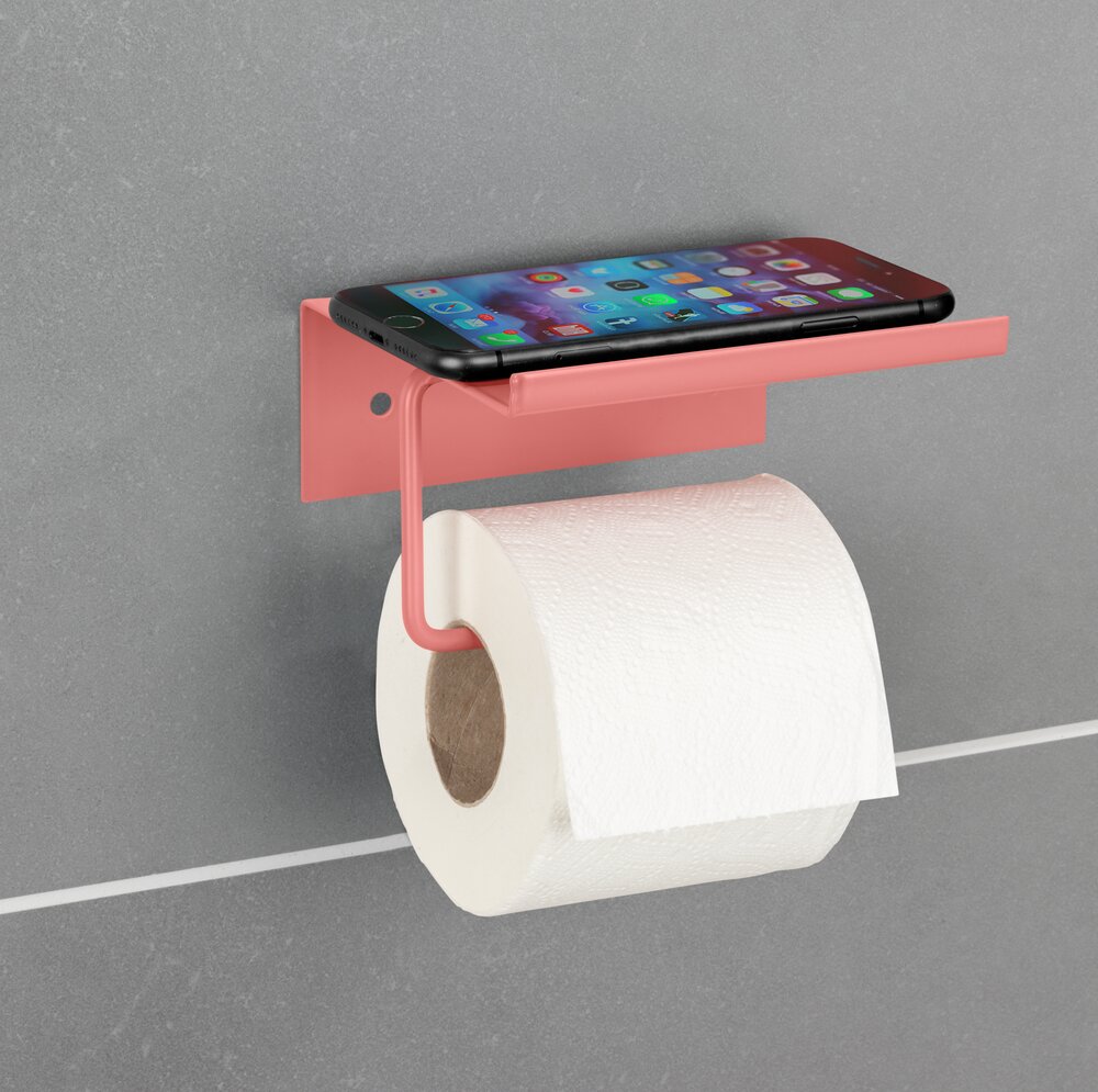 Toilettenpapierhalter Mod. Desulo Coral  mit Ablage