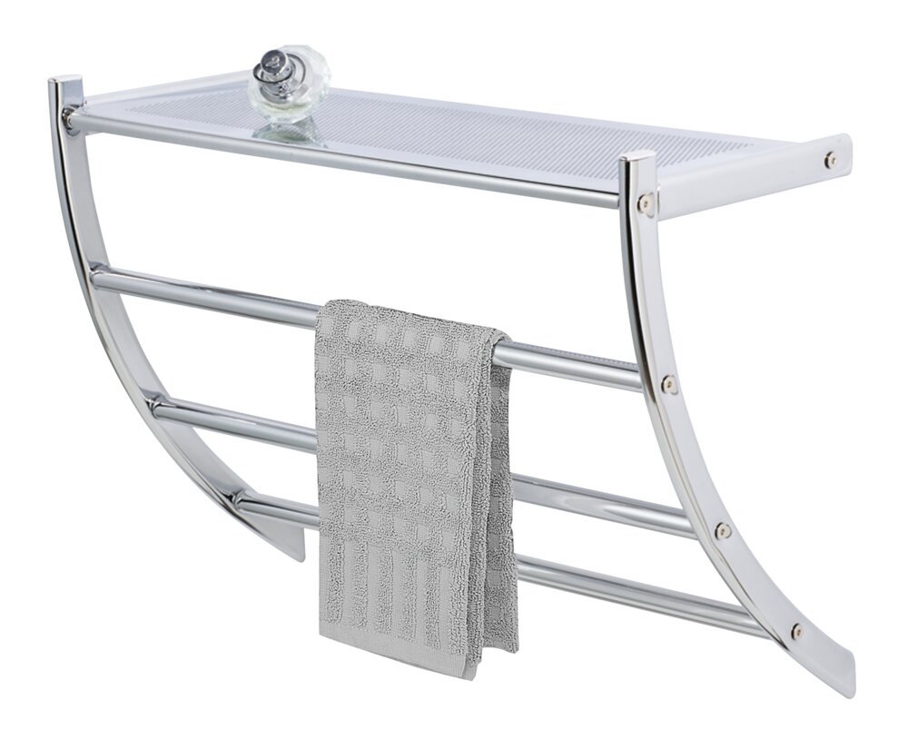 Étagère murale exclusive Pescara  3 barres porte-serviettes, 1 tablette