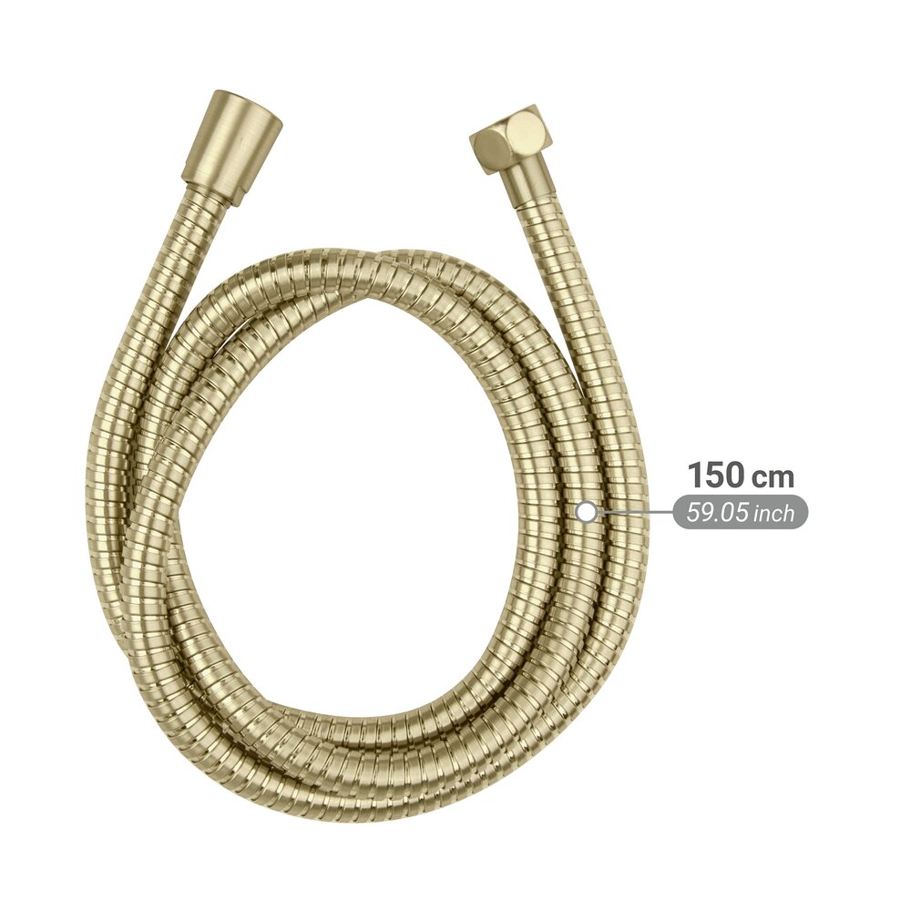 Roestvrijstalen doucheslang Mod. Messing 150 cm Goud