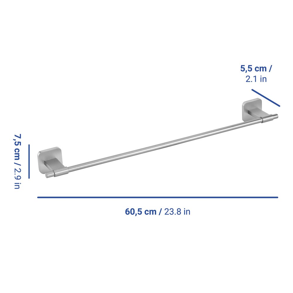 Turbo-Loc® porte-serviettes Uno Mod. Porto Matt 60 cm  montage sans perçage