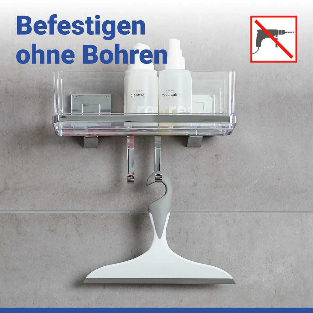 Badezimmerwischer Mod. Loano Grau  zum streifenfreien Reinigen