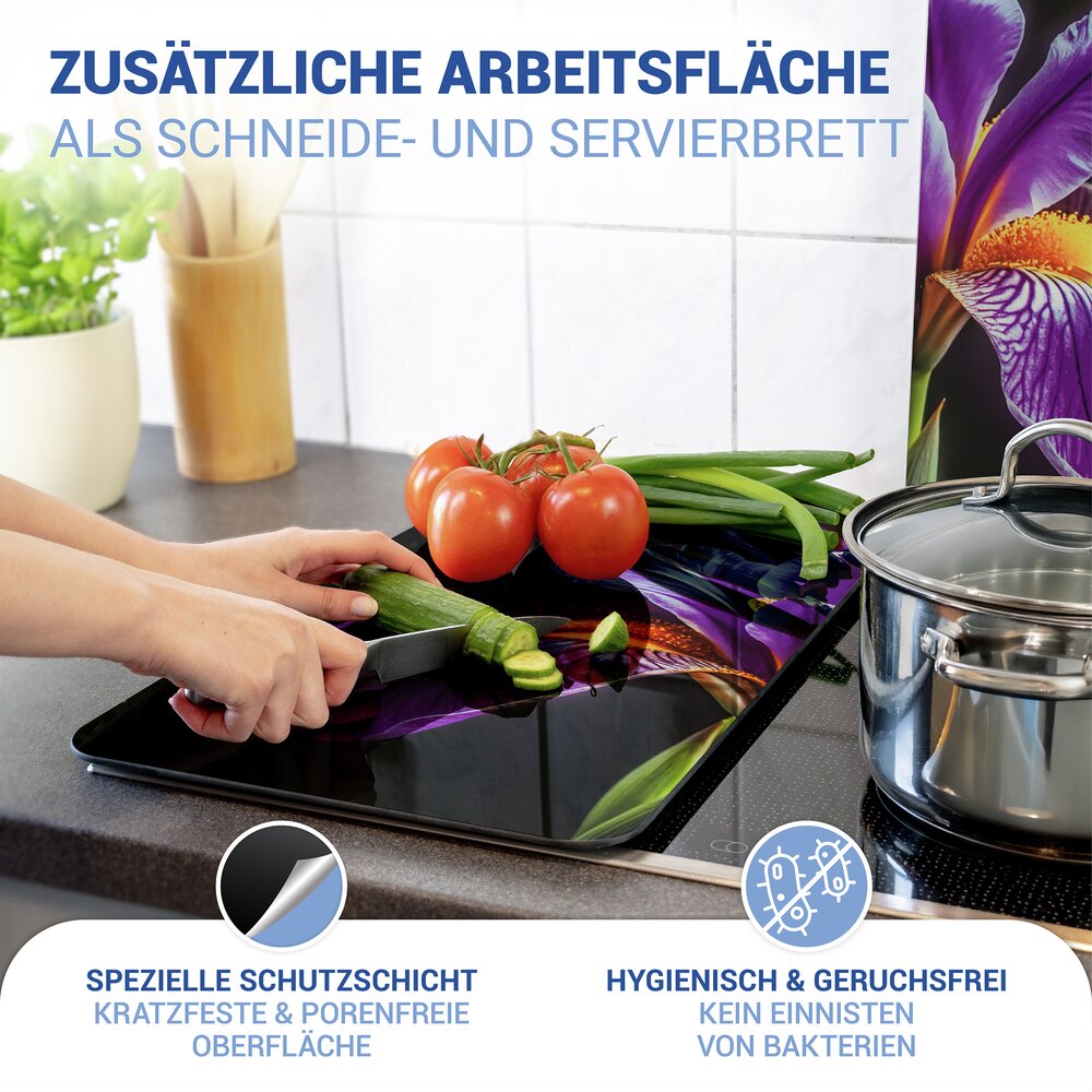 Herdabdeckplatte Universal Mod. Iris, 2er Set  für alle Herdarten geeignet
