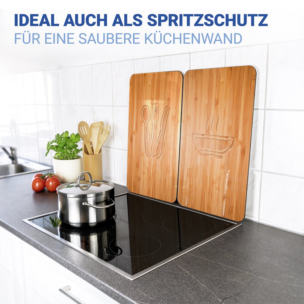 Herdabdeckplatte Universal Mod. Lunch, 2er Set  für alle Herdarten geeignet