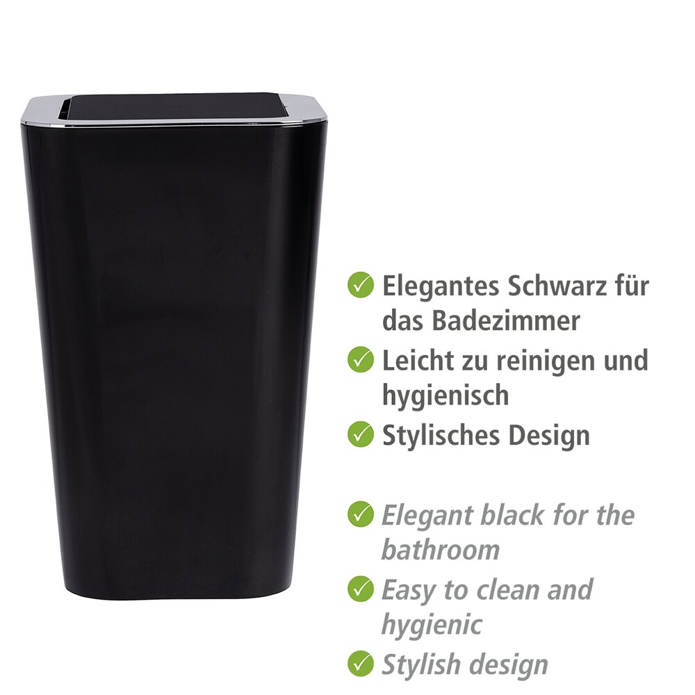 Schwingdeckeleimer Mod. Candy Black  6 Liter