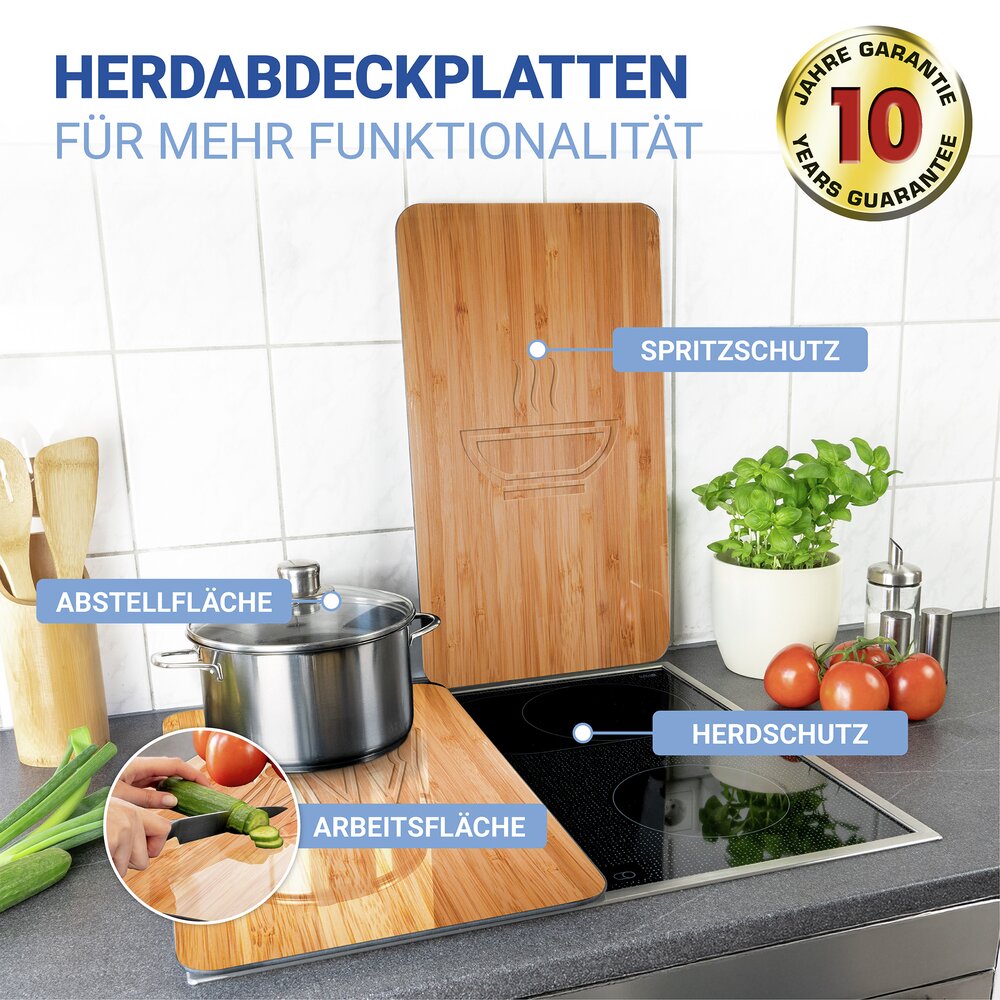 Herdabdeckplatte Universal Mod. Lunch, 2er Set  für alle Herdarten geeignet