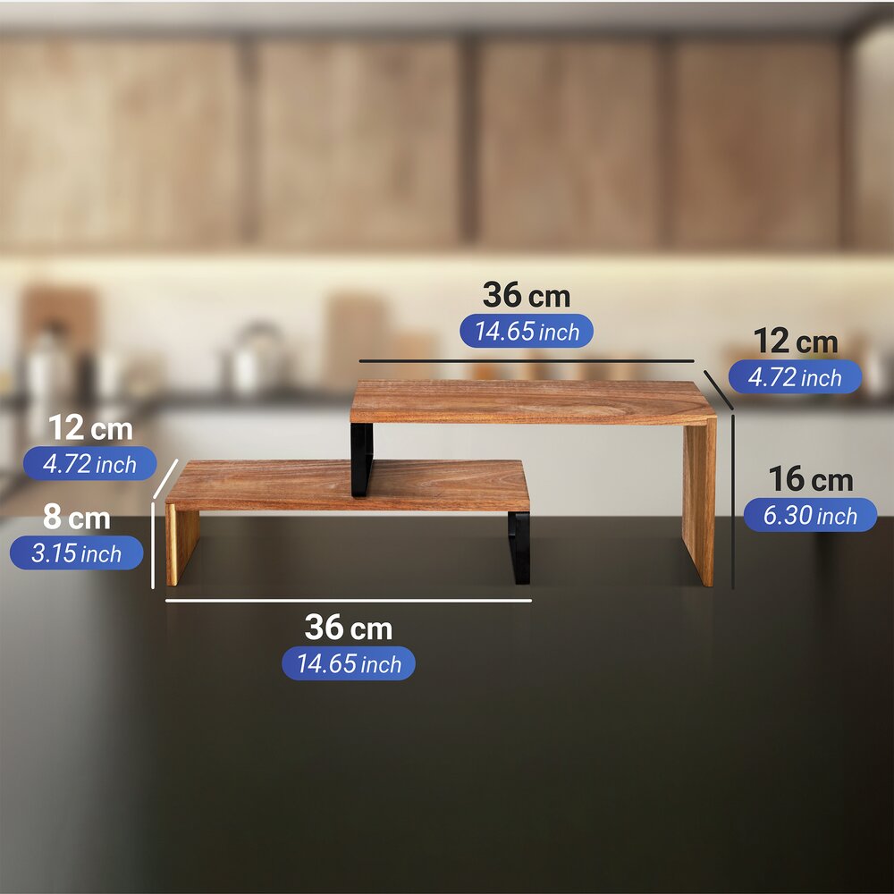 Küchenregal Mod. Vali Akazie  aus FSC® zertifiziertem Akazienholz