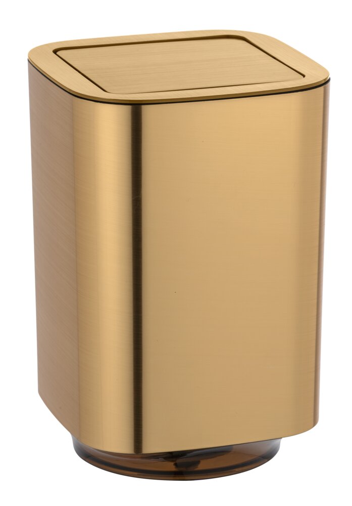 Poubelle à couvercle oscillant Auron Doré  5,5 l