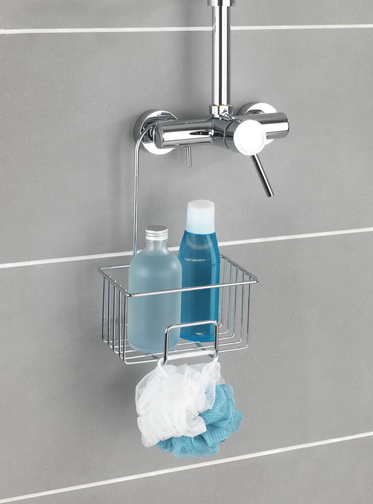 Chariot de douche Mod. Milito, brillant, acier inoxydable, 18x28,5x13 cm  inoxydable, durable et peu encombrant