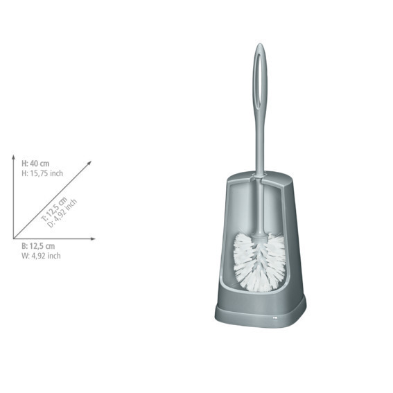 Brosse WC Simple gris  plastique