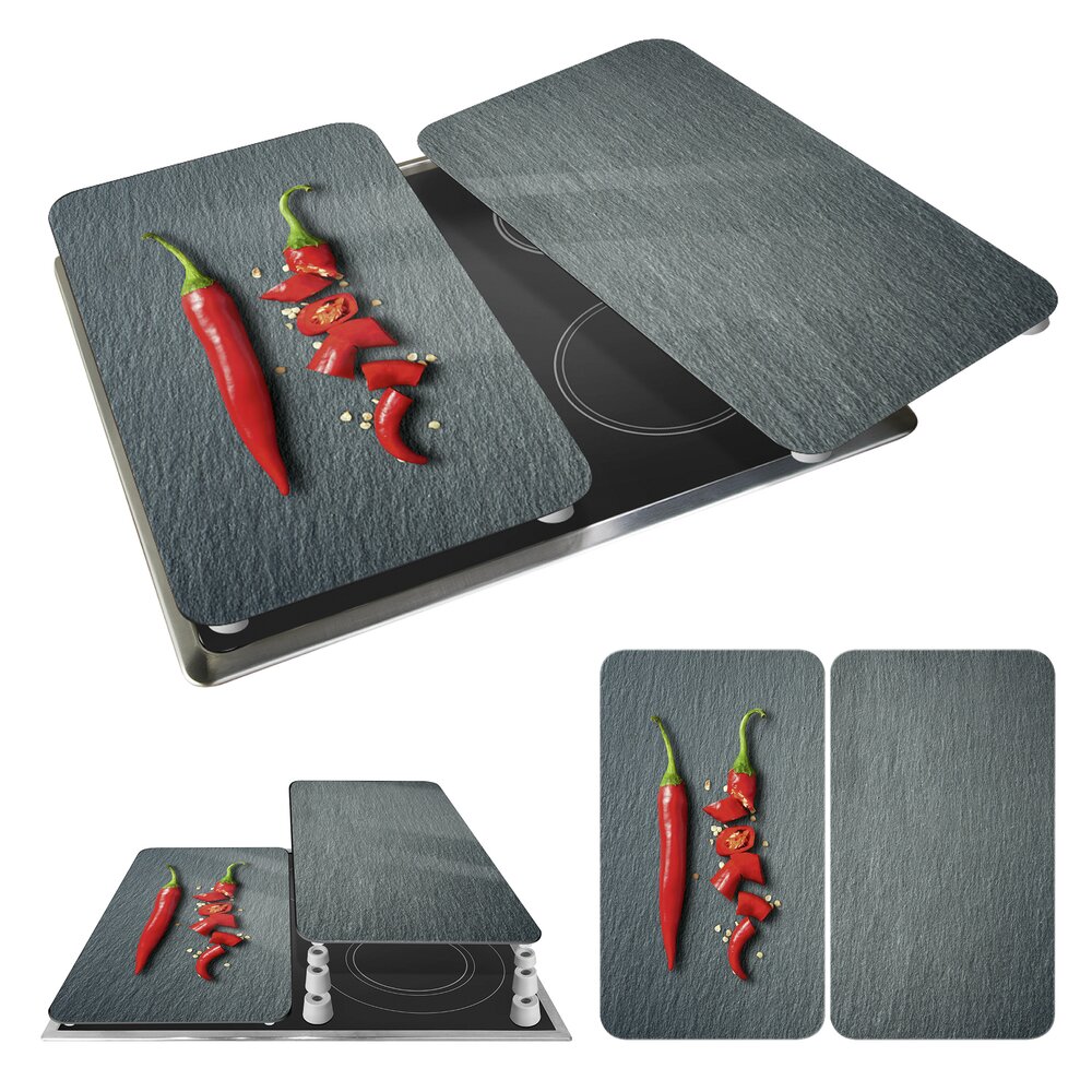 Plaque de Recouvrement Universelle Mod. Cayenne, set de 2  pour tous les types de cuisinières