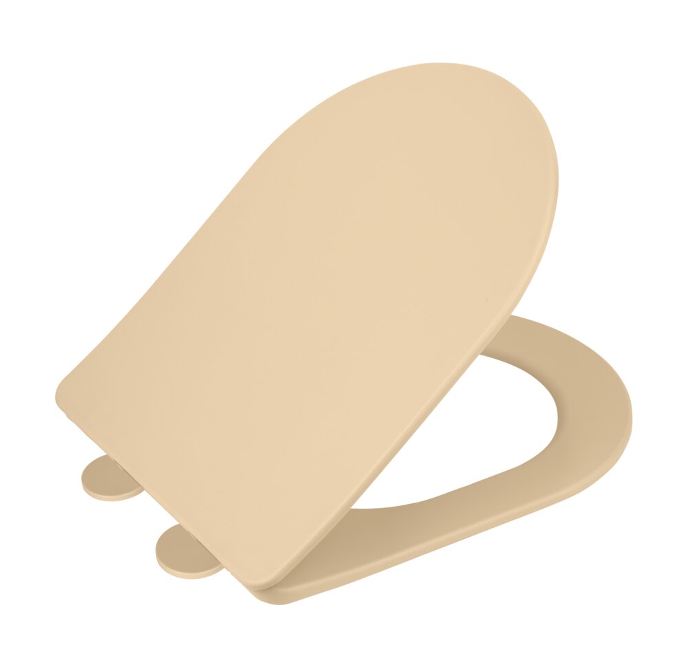 WC-Sitz Mod. Galati Beige matt  aus Duroplast, Soft-Touch-Effekt