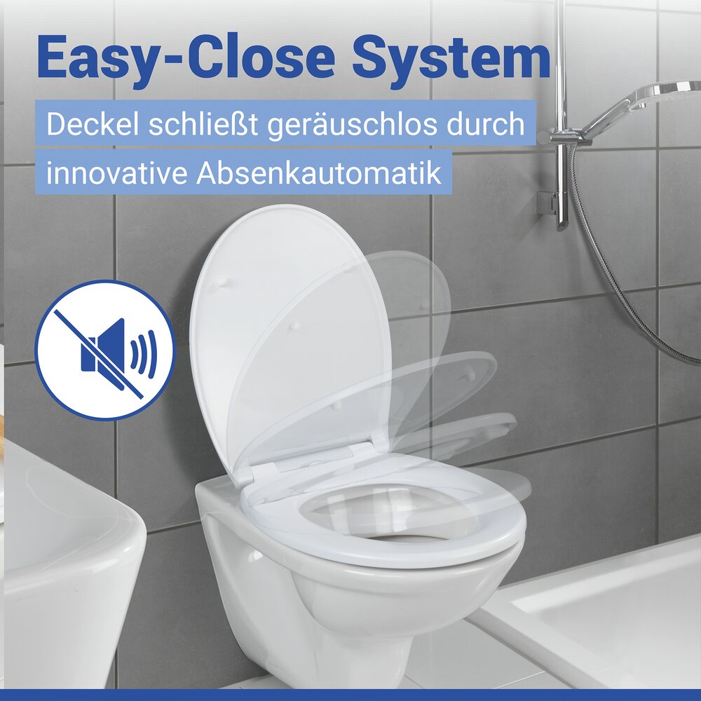 Abattant de WC Mod. Gatteo DuroUnbreakable®, blanc  100 % incassable, avec frein de chute