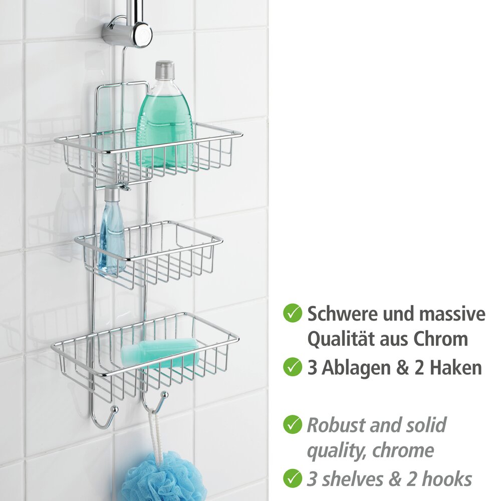 Duschcaddy Mod. Milano, 3 Ablagen, 2 Haken
